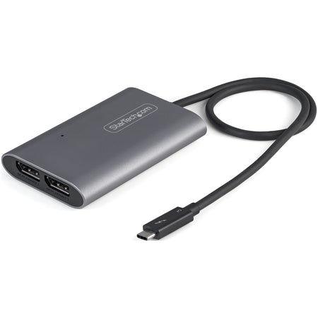 StarTech.com Thunderbolt to Dual DisplayPort Adapter DP 1.4, Dual 4K 60Hz DP Video Converter, 2x Monitor Display Adapter, Mac & Windows - TB32DP14