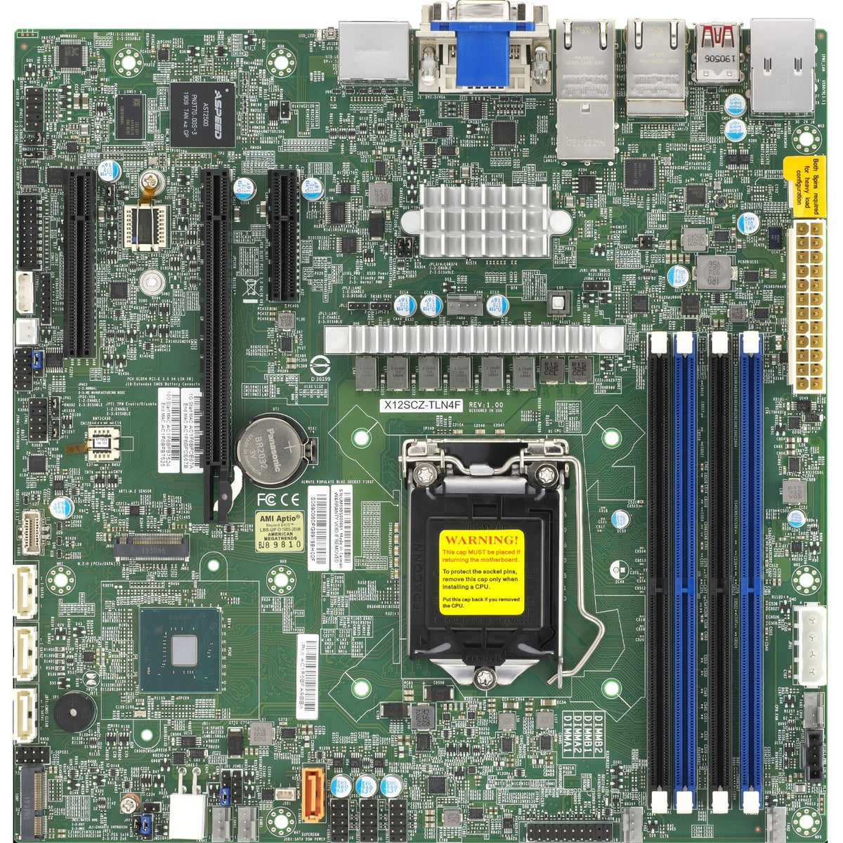 Supermicro X12SCZ-TLN4F Desktop Motherboard - Intel W480E Chipset - Socket LGA-1200 - Micro ATX - MBD-X12SCZ-TLN4F-B