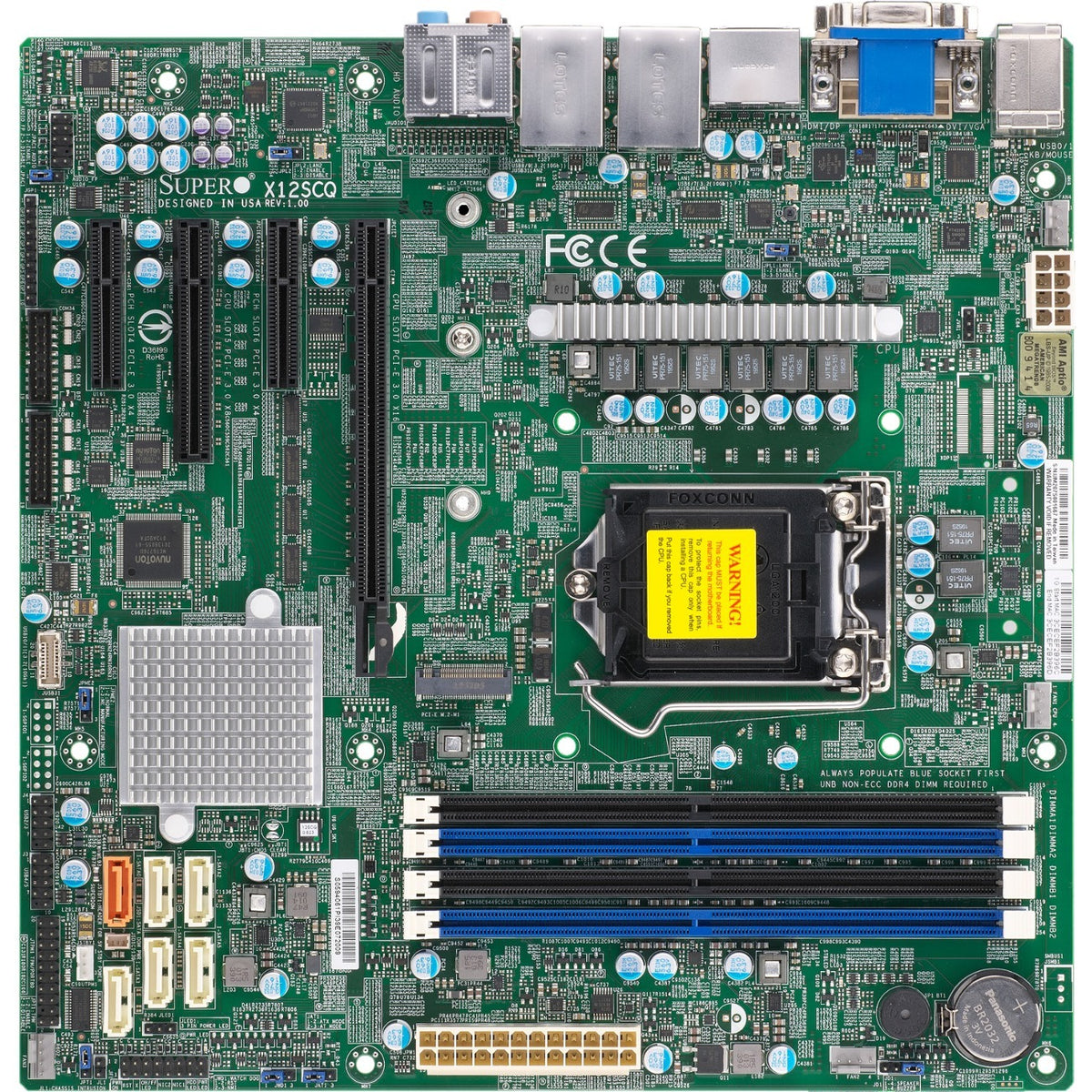 Supermicro X12SCQ Desktop Motherboard - Intel Q470E Chipset - Socket LGA-1200 - Micro ATX - MBD-X12SCQ-B