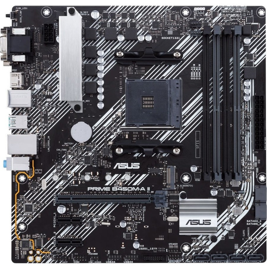Asus Prime B450M-A II Desktop Motherboard - AMD B450 Chipset - Socket AM4 - Micro ATX - PRIME B450M-A II