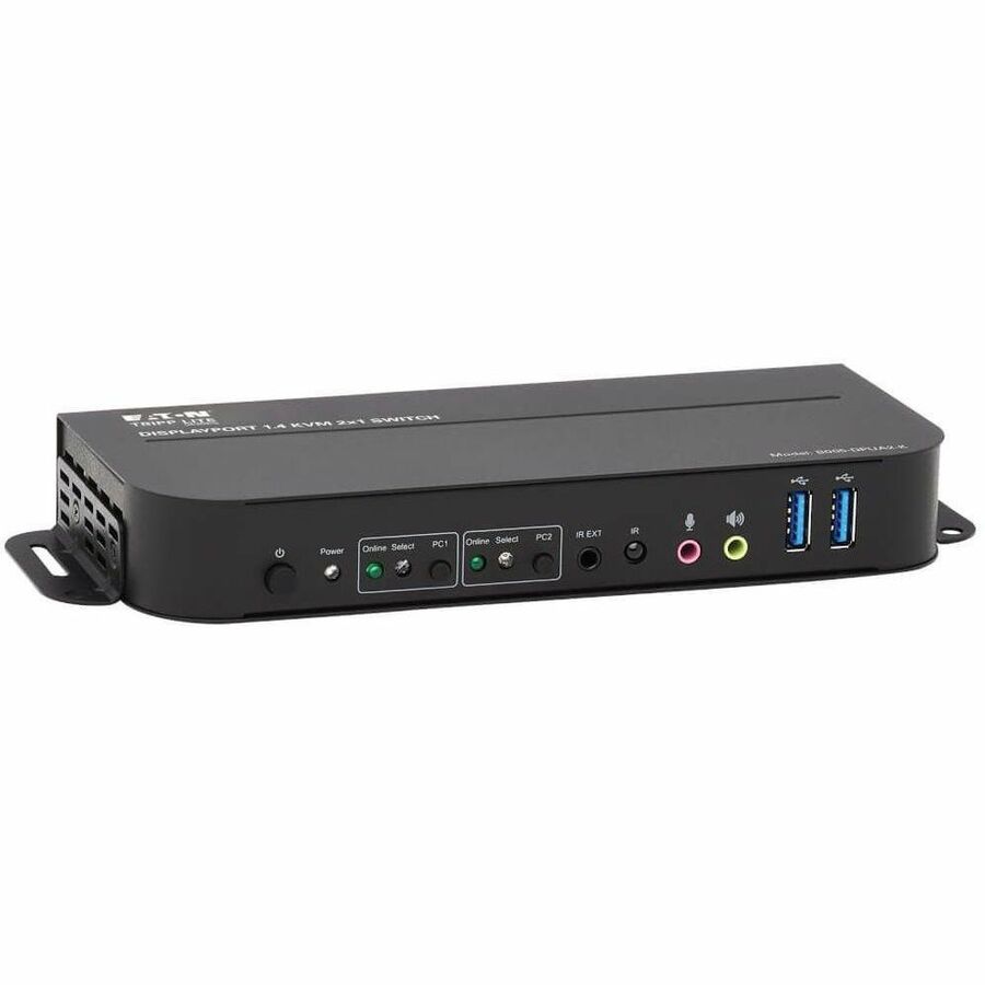 Tripp Lite by Eaton 2-Port DisplayPort/USB KVM Switch - 4K 60 Hz HDR HDCP 2.2 IR DP 1.4 USB Sharing USB 3.0 Cables - B005-DPUA2-K