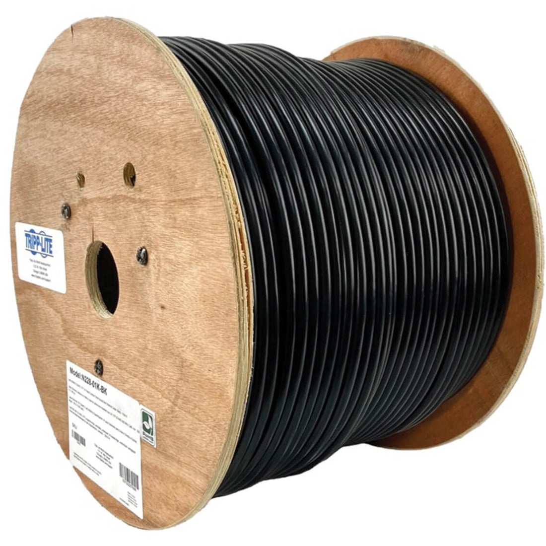 Tripp Lite by Eaton Cat6/Cat6e Bulk Ethernet 600 MHz Solid-Core Direct-Burial Outdoor-Rated UTP Bulk Ethernet Cable - Black, 1,000 ft. (304.8 m) - N228-01K-BK