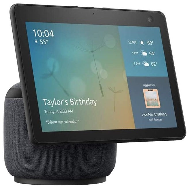 Amazon Echo Show 10 3rd Smart Home Hub - Alexa - IEEE 802.11a/b/g/n/ac - ZigBee, Sidewalk - Bluetooth - Charcoal - B07VHZ41L8