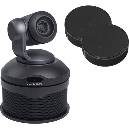 Vaddio ConferenceSHOT AV HD Video Conferencing System - Includes PTZ Camera, AV Speaker, and Two TableMIC Microphones - Black - 999-99950-400B