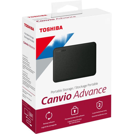 Toshiba Canvio Advance HDTCA10XR3AA 1 TB Portable Hard Drive - External - Red - HDTCA10XR3AA