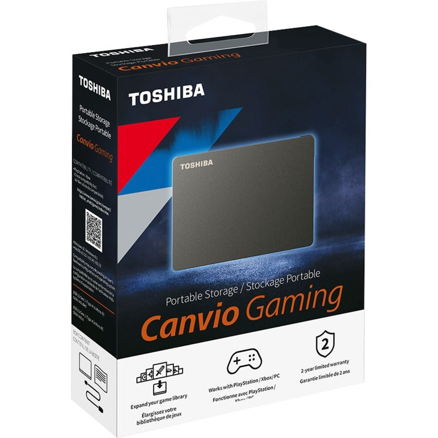 Toshiba Canvio Gaming HDTX110XK3AA 1 TB Portable Hard Drive - External - Black - HDTX110XK3AA