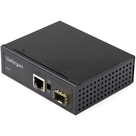 StarTech.com Industrial Fiber to Ethernet Media Converter - 1Gbps SFP to RJ45/CAT6 - SM/MM Fiber to Copper Gigabit Network IP-30 12V Input - IMC1GSFP