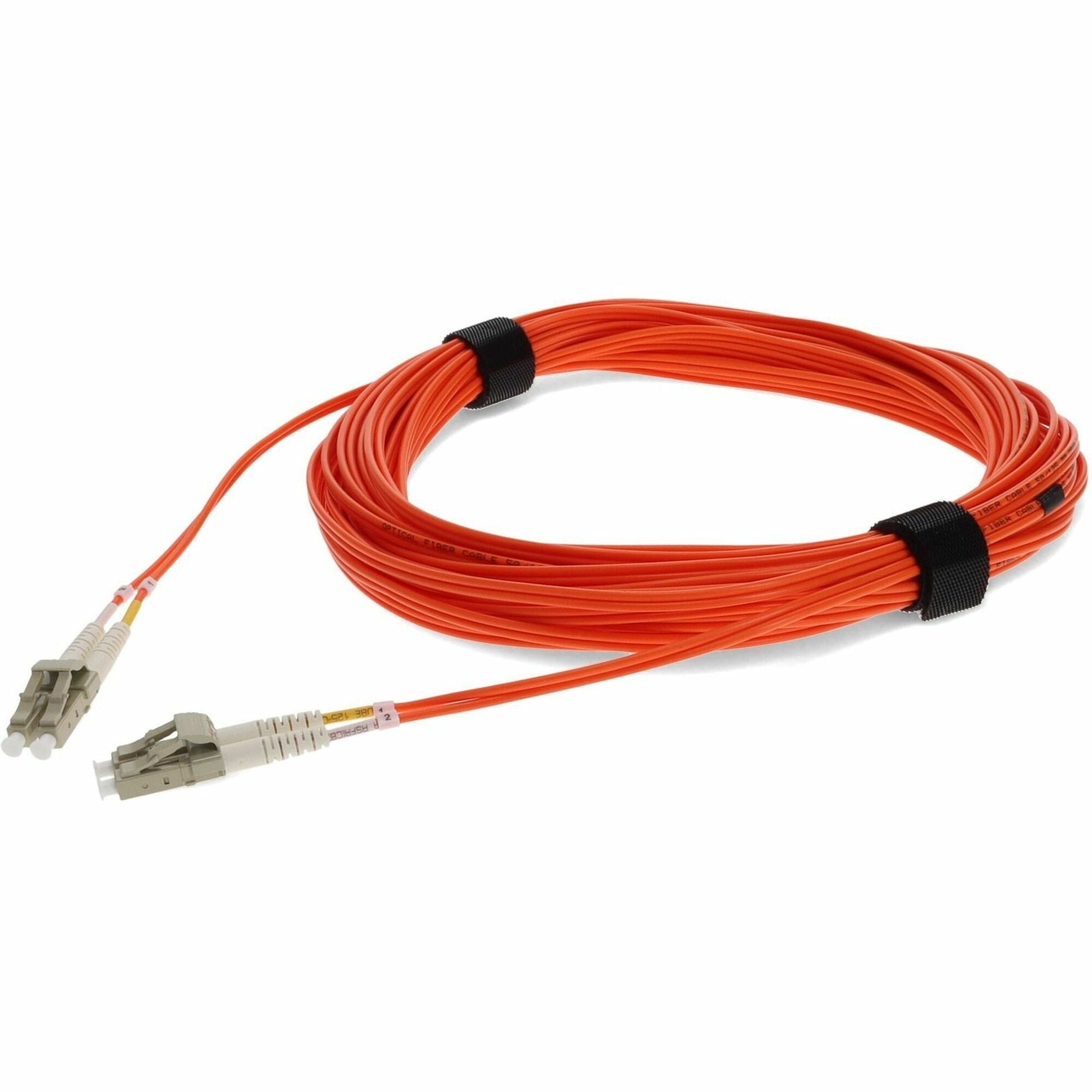 AddOn 15m LC to LC Orange OM2 Duplex OFNR (Riser-Rated) Fiber Patch Cable - ADD-LC-LC-15M5OM2