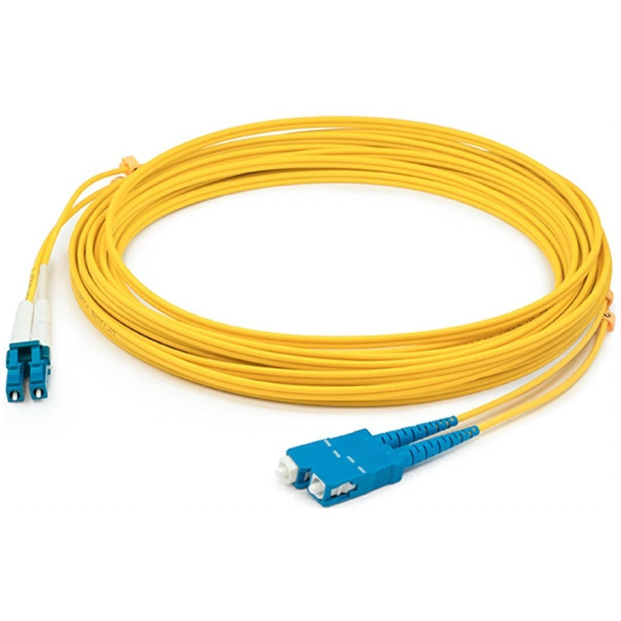 AddOn 36m LC (Male) to SC (Male) Straight Yellow OS2 Duplex LSZH Fiber Patch Cable - ADD-SC-LC-36M9SMFLZ