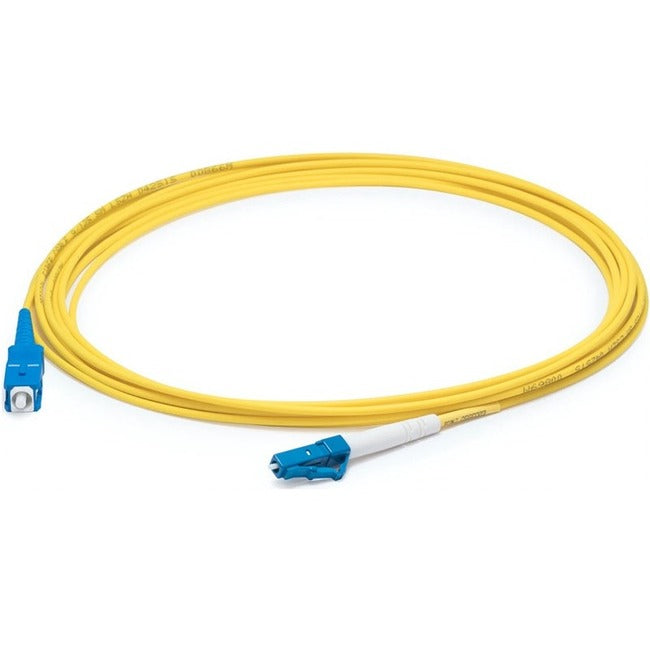 AddOn 37m LC (Male) to SC (Male) Straight Yellow OS2 Simplex Plenum Fiber Patch Cable - ADD-SC-LC-37MS9SMFP