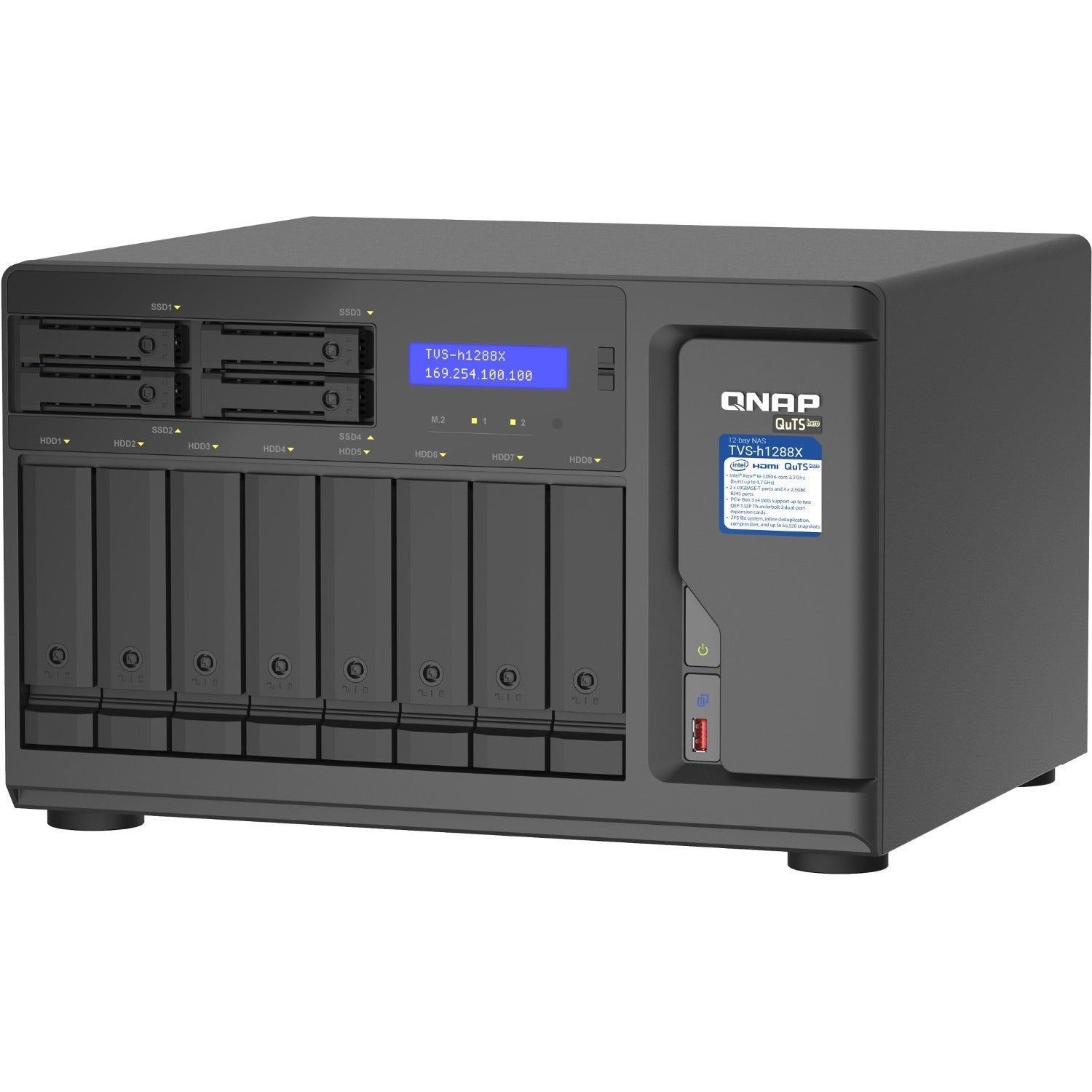 QNAP TVS-H1288X-W1250-16G SAN/NAS Storage System - TVS-H1288XW125016GUS