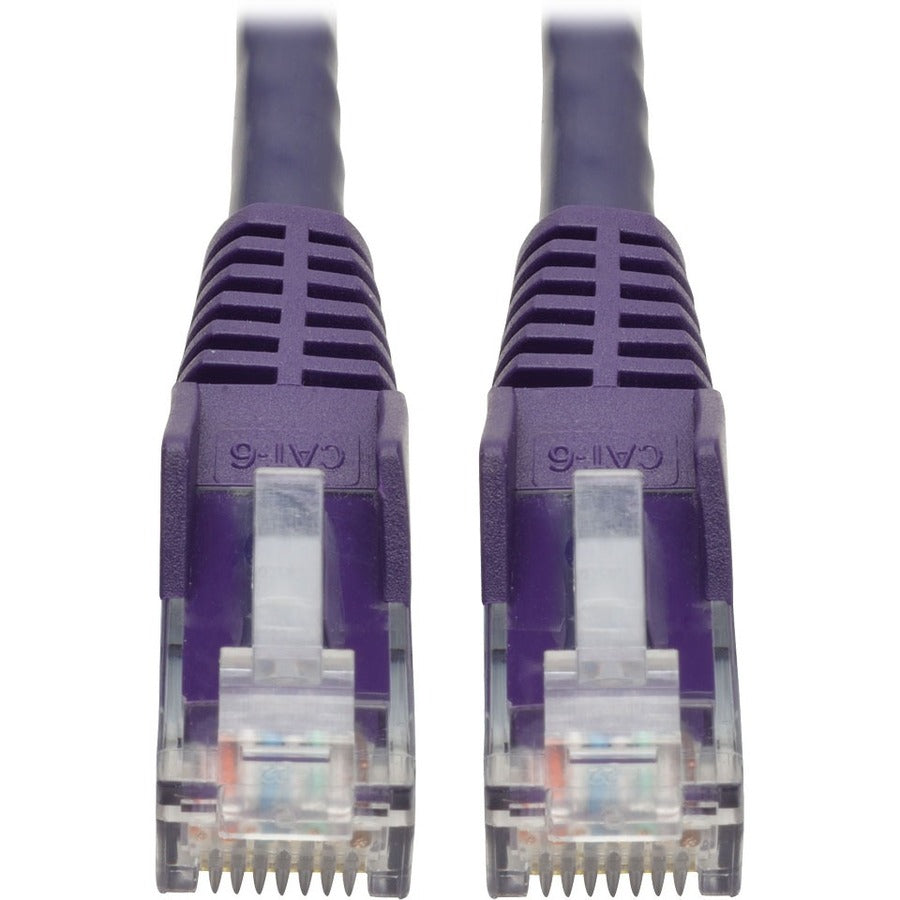 Eaton Tripp Lite Series Cat6 Gigabit Snagless Molded (UTP) Ethernet Cable (RJ45 M/M), PoE, Purple, 20 ft. (6.09 m) - N201-020-PU
