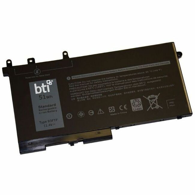 BTI 93FTF-BTI 11.4V 51WHR LI-ION BATTERY 083XPC, 093FTF, 451-BBZT, 451-BZT, 4YFVG, 83XPC, 93FTF, D4CMT, DJWGP - 93FTF-BTI