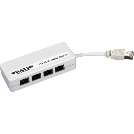 Black Box RJ45 Shielded Mod Splitter 1RJ45/4RJ45 B Pin W/ 2.5" Cable - FM835-R2