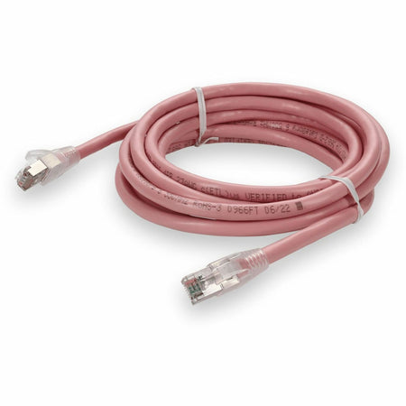 AddOn 10ft Pink CAT 6 Shielded PVC Ethernet Cable Snagless Easy Clear Boot RJ-45 M/M - ADD-10FCAT6S-PK
