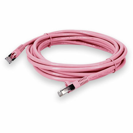 AddOn 50ft Pink CAT 6 Shielded PVC Ethernet Cable Snagless Easy Clear Boot RJ-45 M/M - ADD-50FCAT6S-PK