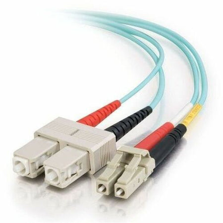 C2G 3m LC-SC 10Gb 50/125 Duplex Multimode OM3 Fiber Cable - Aqua - 10ft - 33053