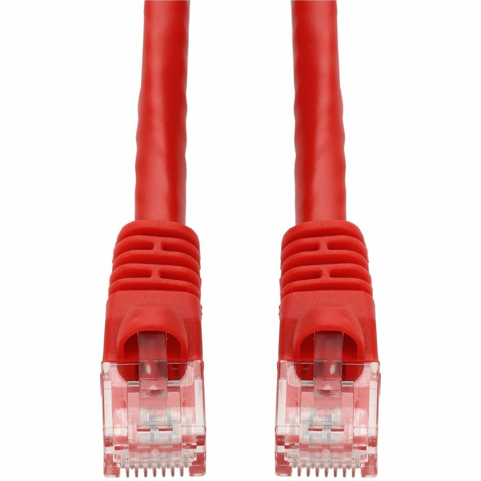 AddOn 6in Red CAT 6A PVC Ethernet Cable Snagless Bubble Boot RJ-45 M/M - ADD-0-5FCAT6A-RD