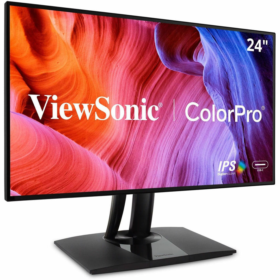 ViewSonic VP2468a 24-Inch Premium IPS 1080p Monitor with Advanced Ergonomics, ColorPro 100% sRGB Rec 709, 14-bit 3D LUT, Eye Care, 65W USB C, RJ45, HDMI, DP Daisy Chain for Home and Office - VP2468A