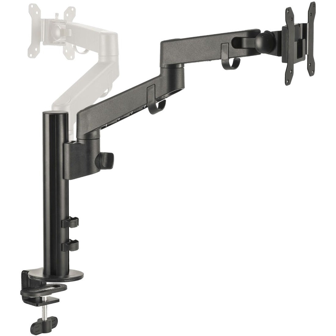 SIIG Single Pole Arm Multi-Angle Replaceable Articulating Monitor Desk Mount - 14" to 30" - CE-MT3D11-S1