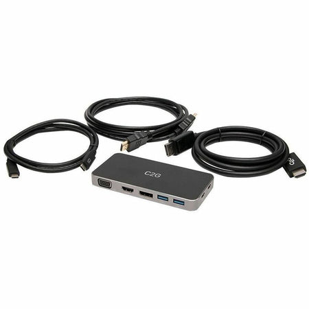 C2G Dual Monitor Docking Station Kit - Includes USB C Docking Station, 6ft HDMI Cable, and HDMI to DP Cables - C2G54477