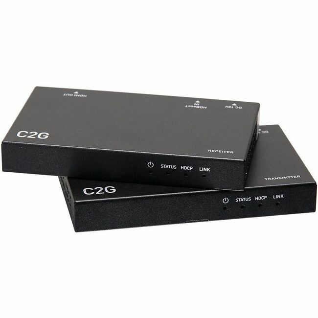 C2G HDBaseT HDMI Extender over Cat Cable - HDMI Transmitter Box to Receiver Box - 4K 60Hz - C2G30010