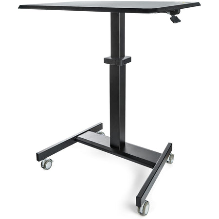 StarTech.com Mobile Standing Desk - Portable Sit-Stand Ergonomic Height Adjustable Cart on Wheels - Rolling Computer/Laptop Workstation - STSCART2