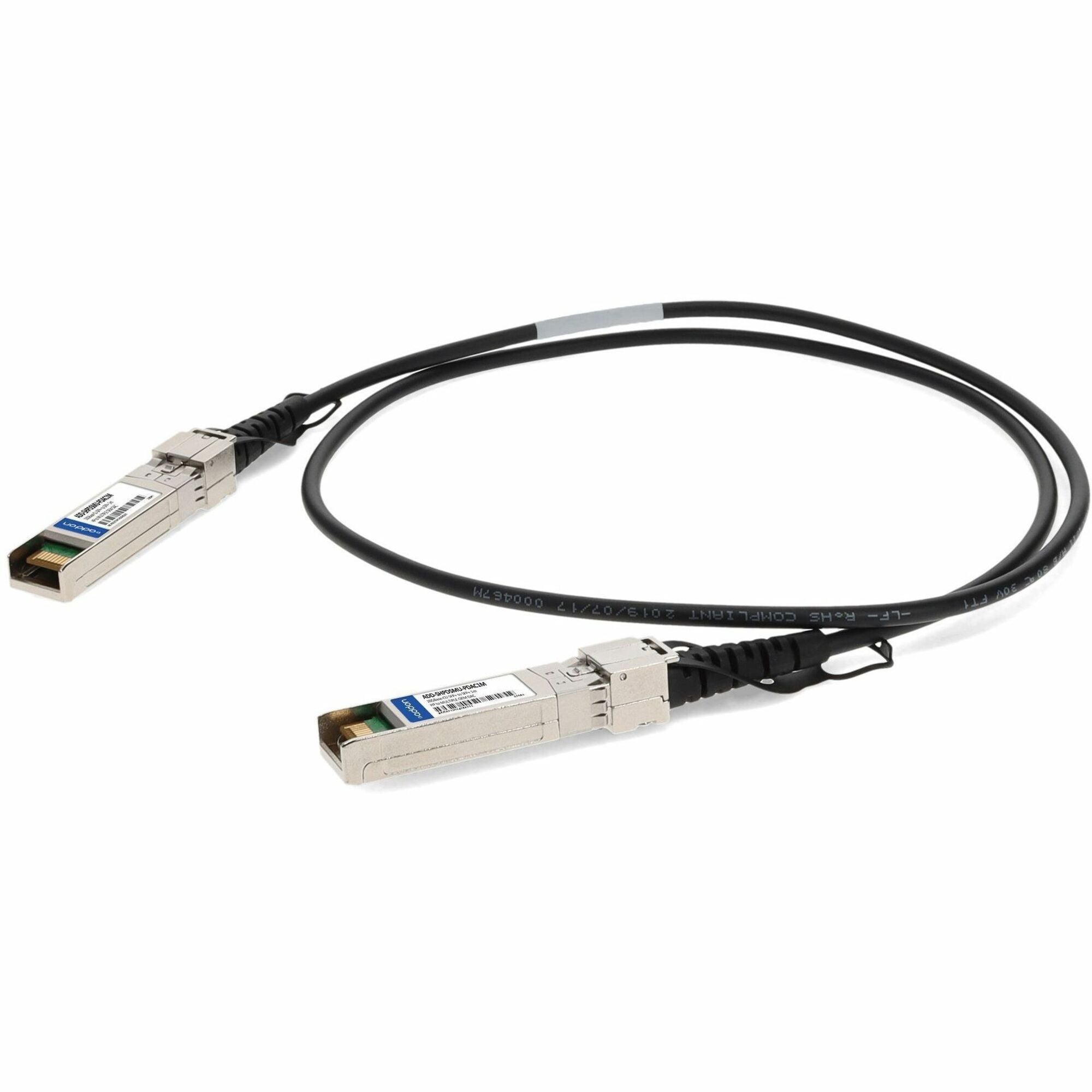 AddOn HP&reg; J9281D to Multiple OEM Compatible 10GBase-CU SFP+ to SFP+ Direct Attach Cable (Passive Twinax, 1m) - ADD-SHPDSMU-PDAC1M