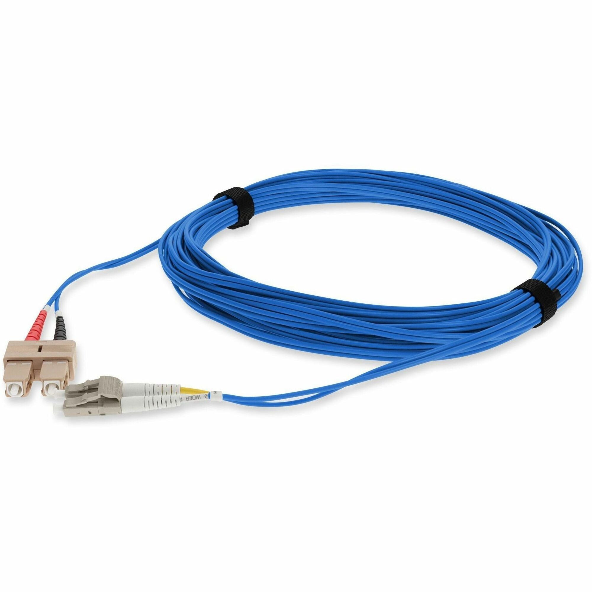 AddOn 4m LC (Male) to SC (Male) Blue OM4 Duplex Fiber OFNR (Riser-Rated) Patch Cable - ADD-SC-LC-4M5OM4-BE