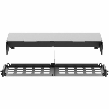 Panduit HD Flex Patch Panel Slack Plate w/Rear 2RU, Black - FLEX-PLATE2UPR