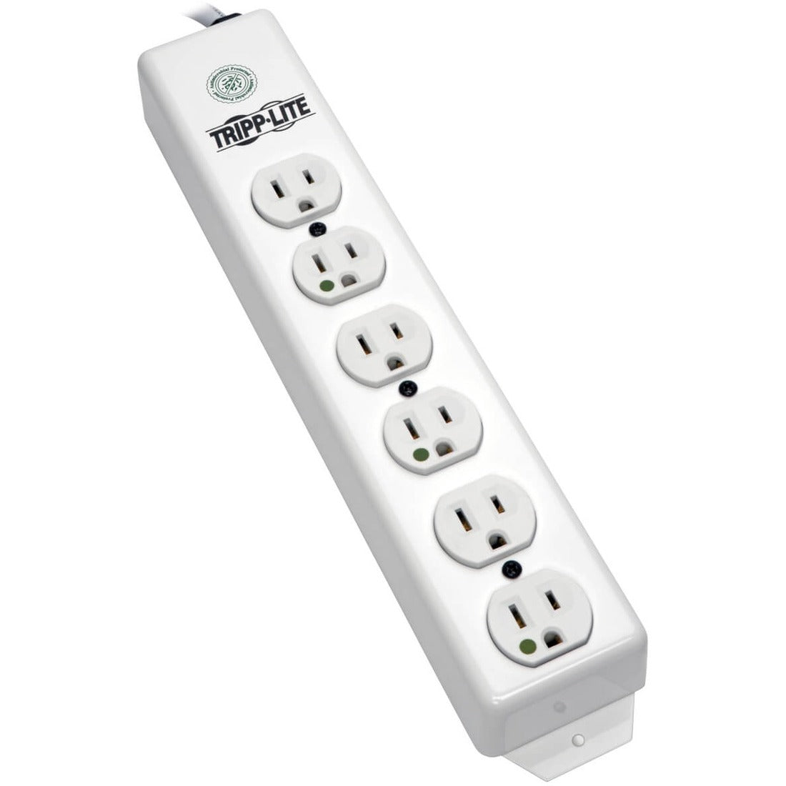 Tripp Lite by Eaton Safe-IT Medical-Grade Power Strip UL 1363 6x Hospital-Grade Outlets Antimicrobial 1.5 ft. (0.45 m) Cord - PS-602-HG