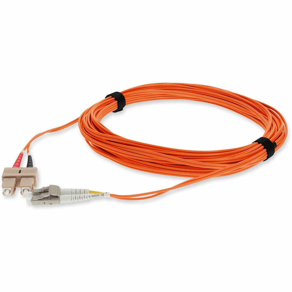 AddOn 3m LC (Male) to SC (Male) Orange OM4 Duplex OFNR (Riser-rated) LOMM Patch Cable - ADD-SC-LC-3M5OM4-OE