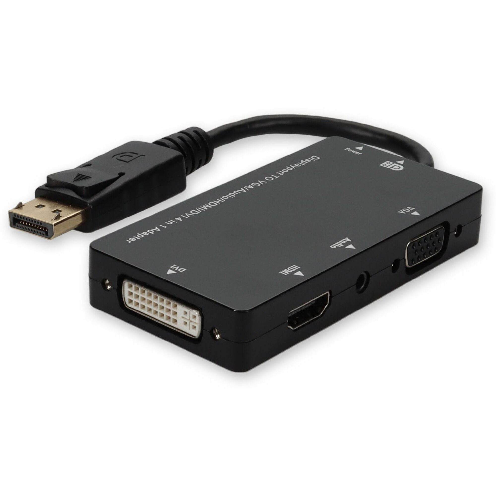 AddOn DisplayPort 1.2 Male to DVI, HDMI, VGA Female Black Adapter Which Comes with Audio For Resolution Up to 1920x1200 (WUXGA) - DP2VGAA-AA