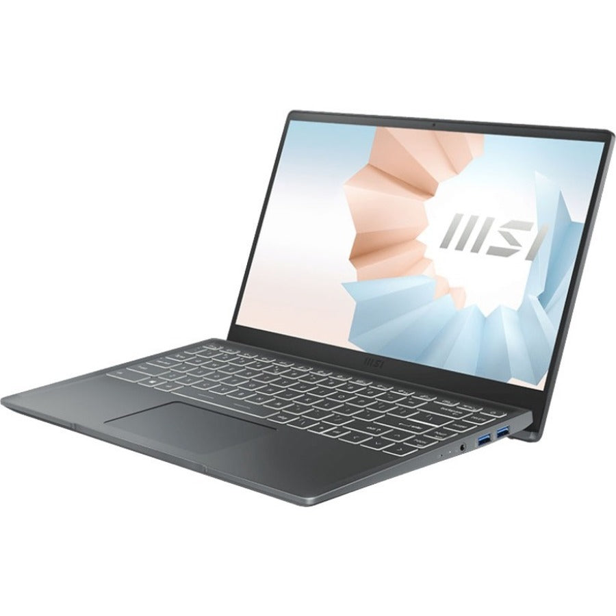 MSI Modern 14 B11SB-084 14" Notebook - Full HD - 1920 x 1080 - Intel Core i5 11th Gen i5-1135G7 900 MHz - 8 GB Total RAM - 1 TB SSD - Carbon Gray - MODERN14B084