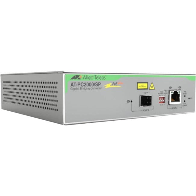 Allied Telesis PoE+ to SFP Switching Media Converter - AT-PC2000/SP-960