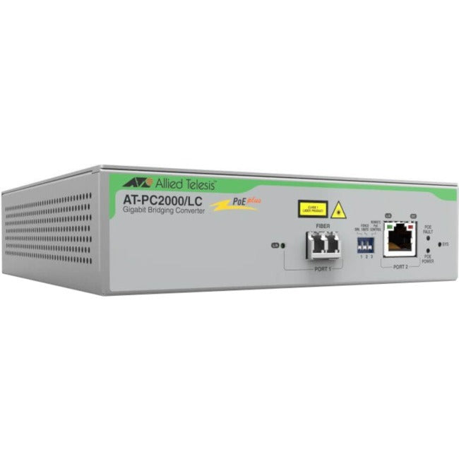 Allied Telesis PoE+ to Fiber Switching Media Converter - AT-PC2000/LC-960