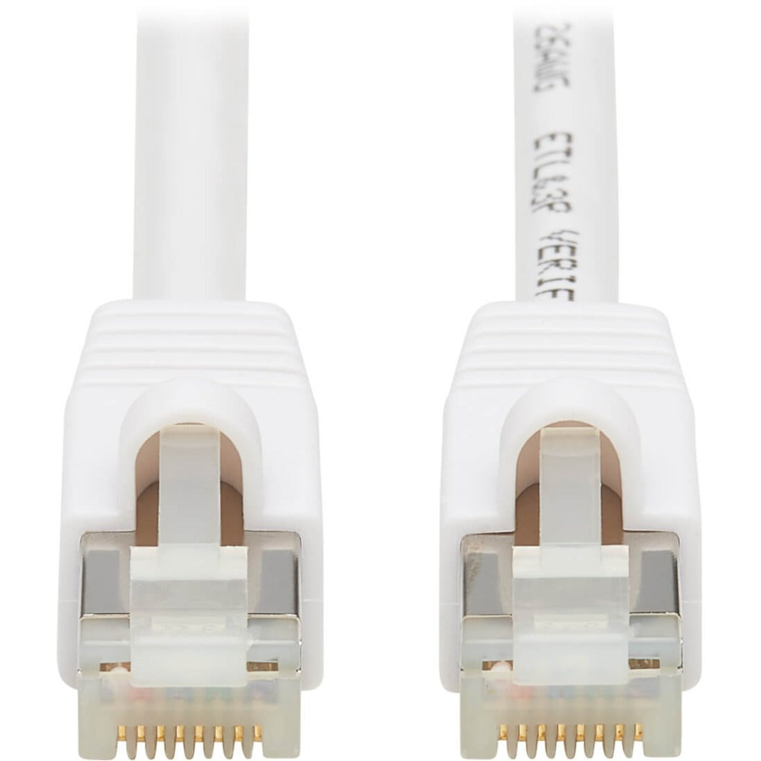 Eaton Tripp Lite Series Safe-IT Cat6a 10G Snagless Antibacterial S/FTP Ethernet Cable (RJ45 M/M), PoE, White, 25 ft. (7.62 m), TAA - N262AB-025-WH