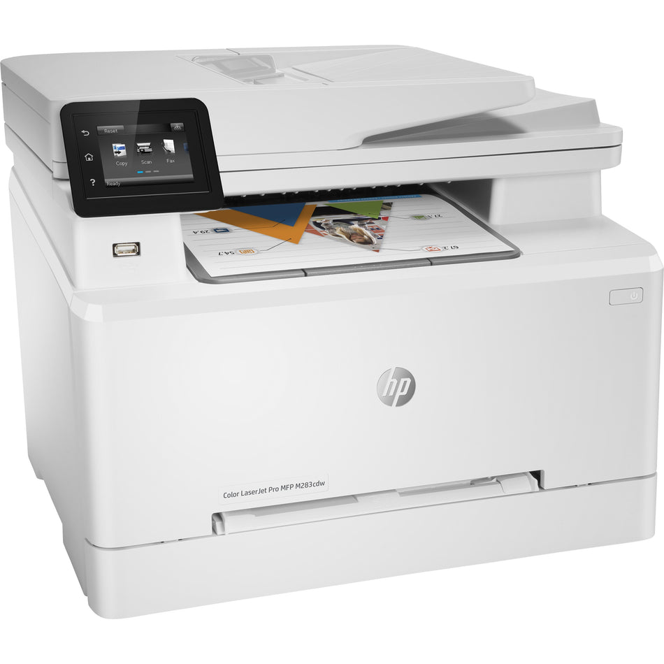 HP LaserJet Pro M283cdw Wireless Laser Multifunction Printer - Color - White - 7KW73AR#BGJ