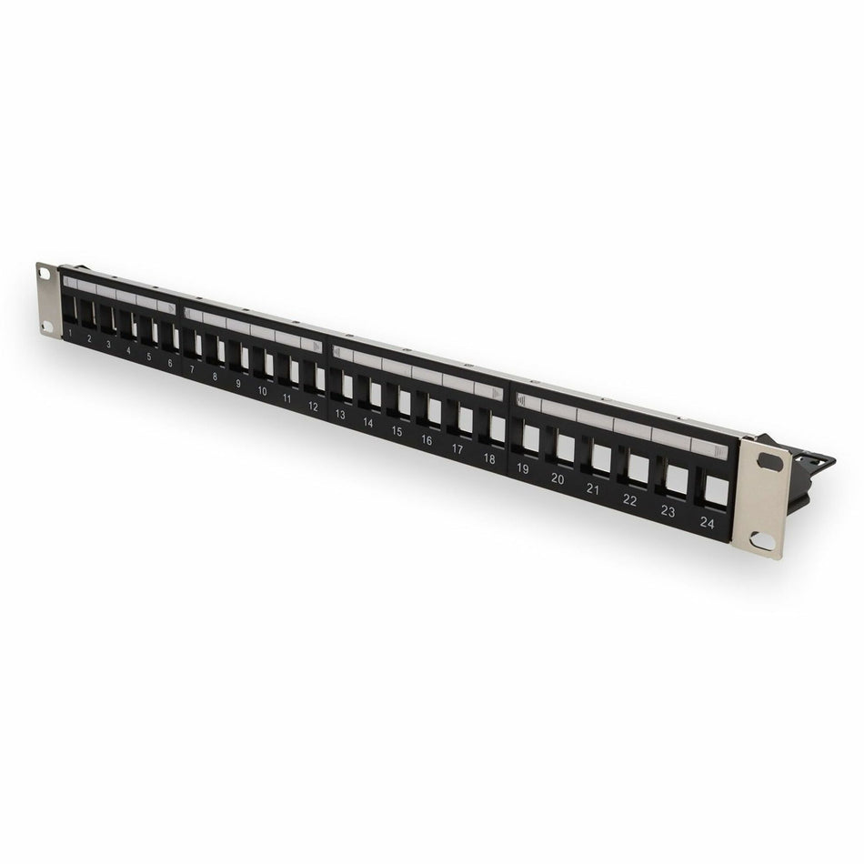 AddOn 19-inch 1U 24-Port Unloaded Patch Panel - ADD-PPST-24PE