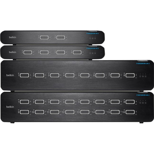 Belkin Universal 2nd Gen Secure KVM Switch, 16-Port Single Head w/ CAC - F1DN116KVM-UN-4