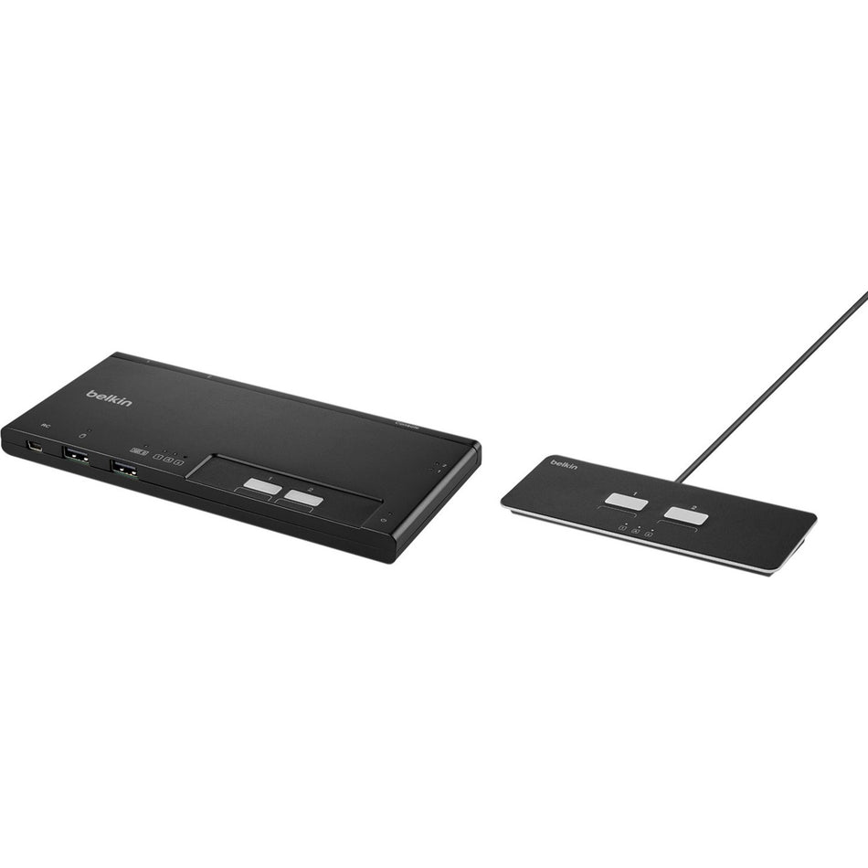 Belkin 2-Port Dual Head DP Modular Secure KVM Switch PP4.0 W/ Remote - F1DN202MOD-PP-4