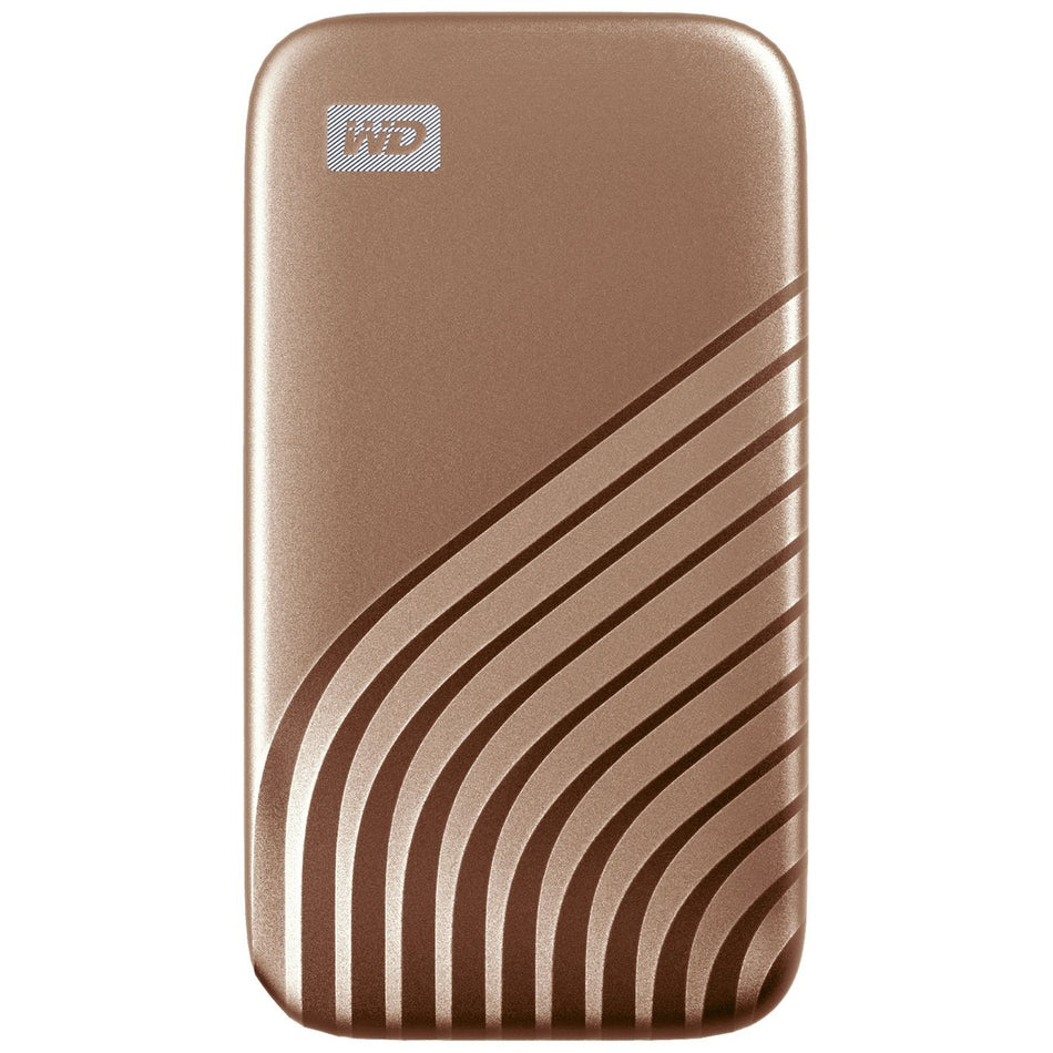 WD My Passport WDBAGF0020BGD-WESN 2 TB Portable Solid State Drive - External - Gold - WDBAGF0020BGD-WESN