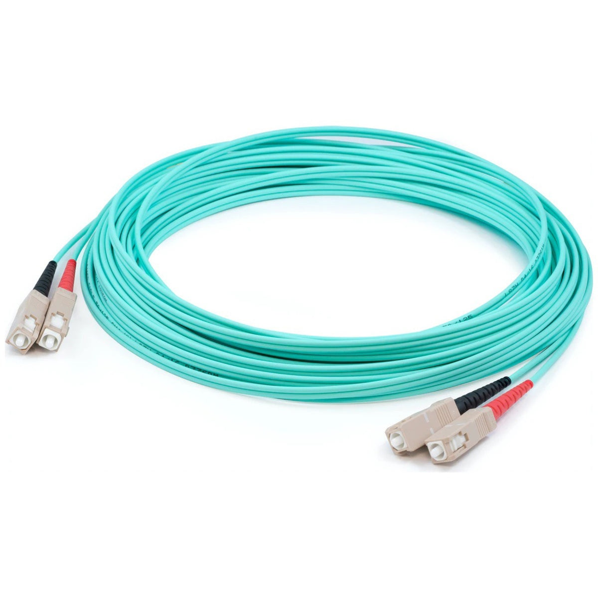 AddOn 31m SC (Male) to SC (Male) Straight Aqua OM4 Duplex Plenum Fiber Patch Cable - ADD-SC-SC-31M5OM4P