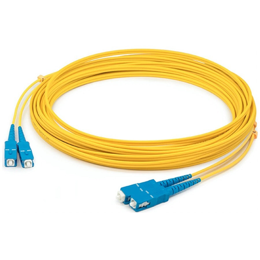 AddOn 33m SC (Male) to SC (Male) Straight Yellow OS2 Duplex LSZH Fiber Patch Cable - ADD-SC-SC-33M9SMFLZ