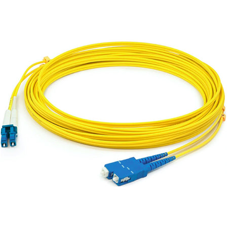 AddOn 38m LC (Male) to SC (Male) Straight Yellow OS2 Duplex Plenum Fiber Patch Cable - ADD-SC-LC-38M9SMFP