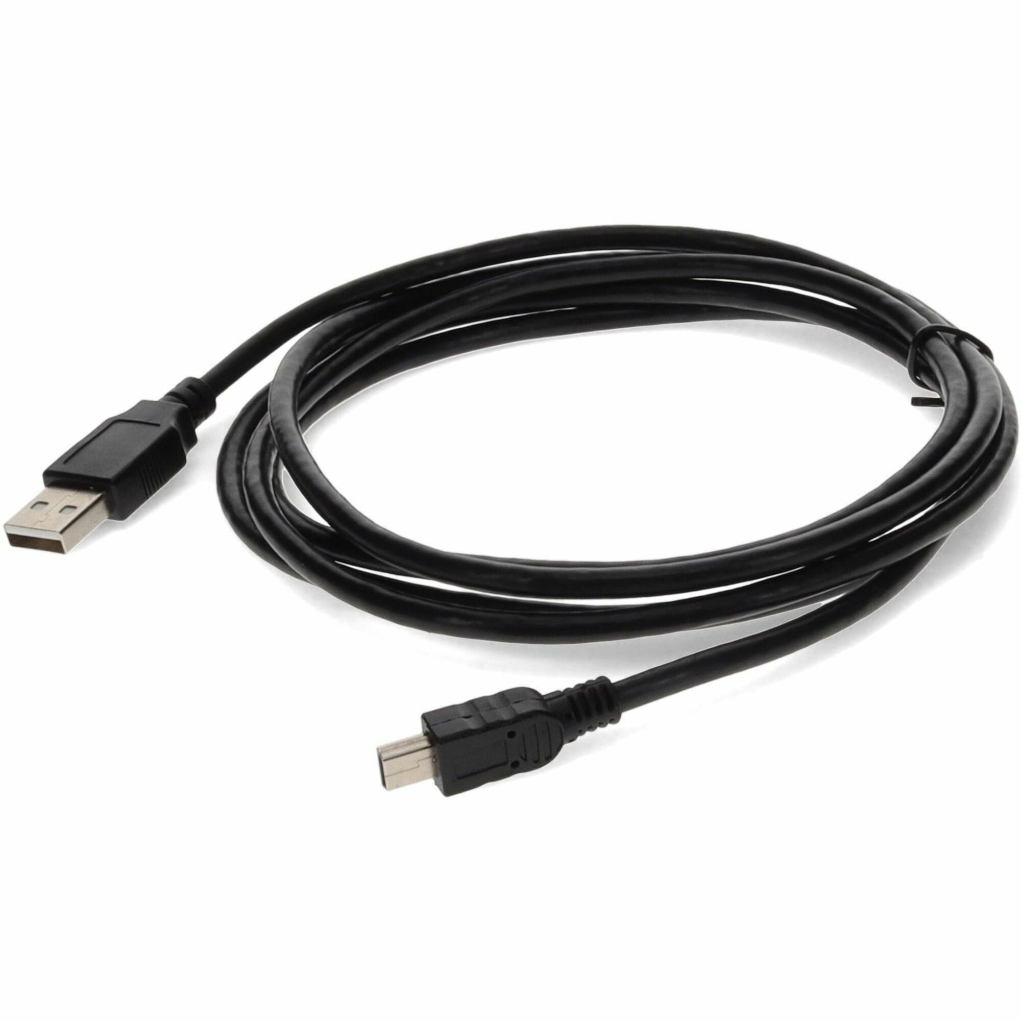 AddOn 6ft USB A 2.0 Male to Mini-USB B 2.0 Male Black Cable - USB2MINIUSB6