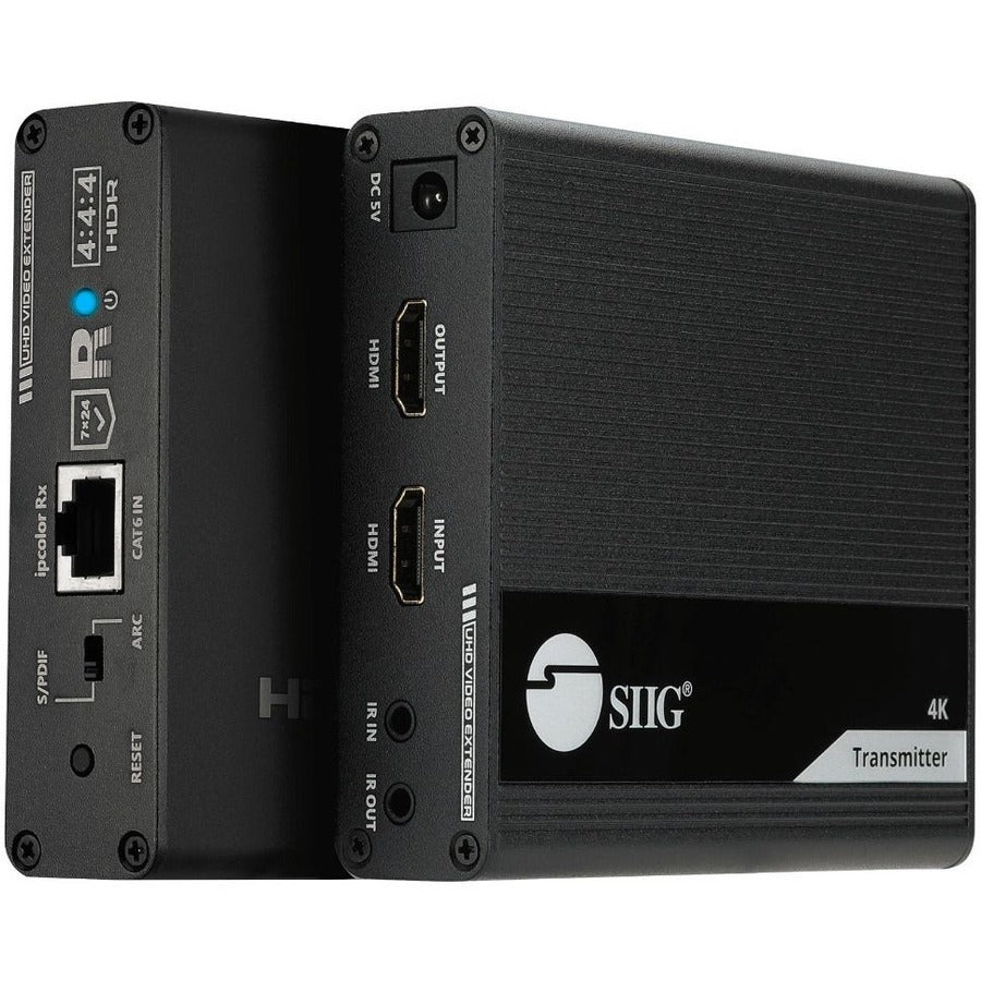 SIIG ipcolor 4K HDMI 2.0 Extender with IR, HDR and ARC - CE-H26L11-S1