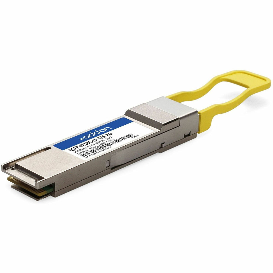 AddOn Cisco&reg; QSFP-4X10G-LR-S-25 Compatible TAA 40GBase-PLR4 QSFP+ Transceiver (SMF, 1310nm, 25km, MPO, DOM) - QSFP-4X10G-LR-S-25-AO