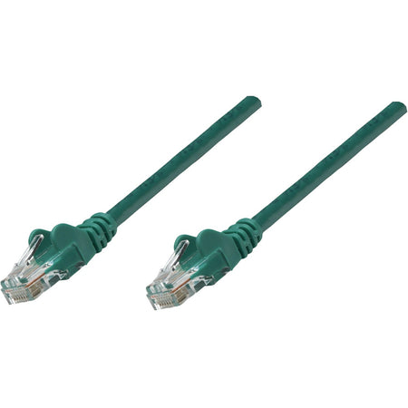 Intellinet Network Patch Cable, Cat5e, 1m, Green, CCA, U/UTP, PVC, RJ45, Gold Plated Contacts, Snagless, Booted, Lifetime Warranty, Polybag - 318945