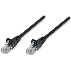 Intellinet Network Patch Cable, Cat5e, 2m, Black, CCA, U/UTP, PVC, RJ45, Gold Plated Contacts, Snagless, Booted, Lifetime Warranty, Polybag - 320757